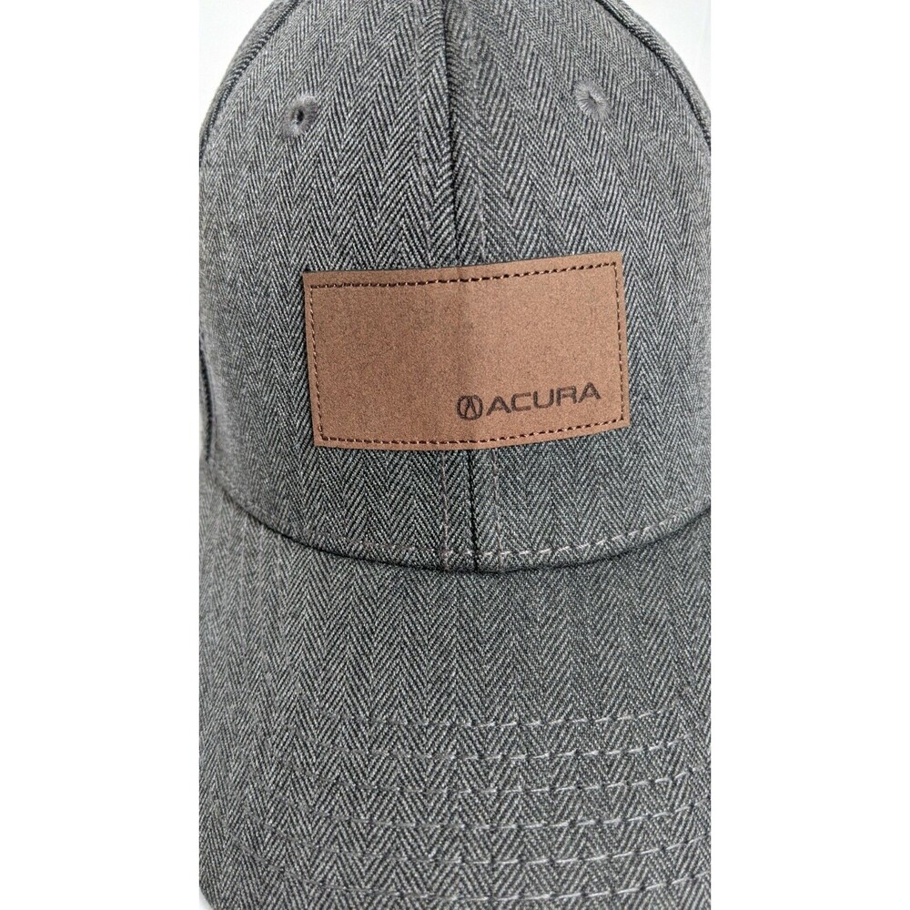 ACURA LOGO Leather Patch Stretch Fitted Cap Hat S/M